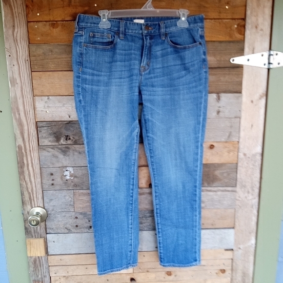 Women's J. Crew Stretch Blue Jeans Size 32 - Picture 1 of 2